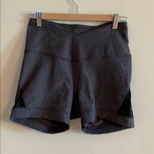 Grey hot yoga shorts